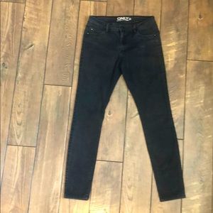 Black Jeans, Faded Wash, 34” length